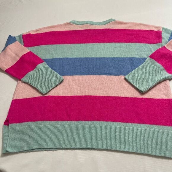 Vineyard Vines Women’s Sweater Multi Crew Knit Pullover Sunset Stripe Size Small - Picture 7 of 8